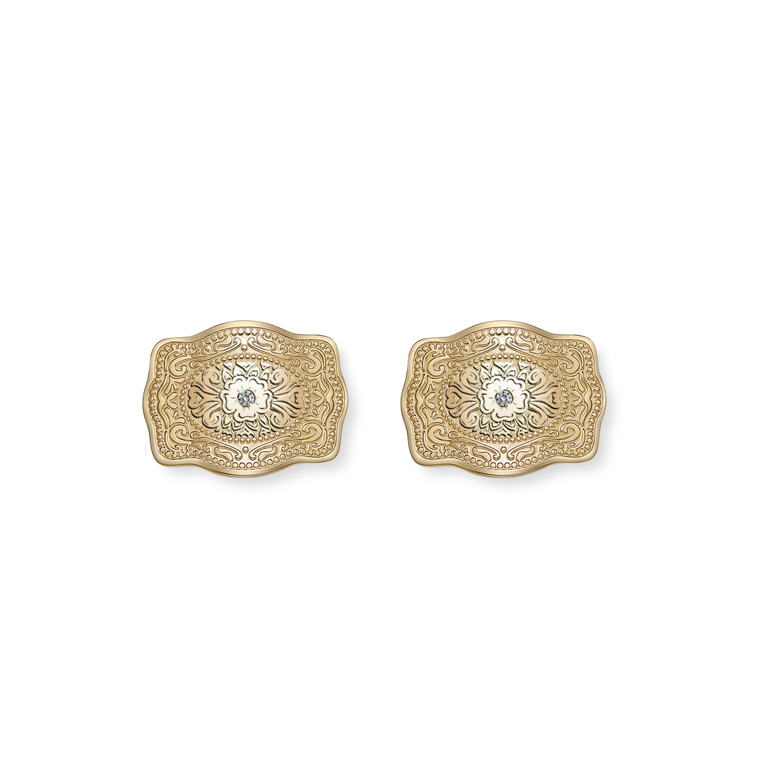 SpurWest Trading Co. Amelia Rose Mini Belt Buckle Earrings