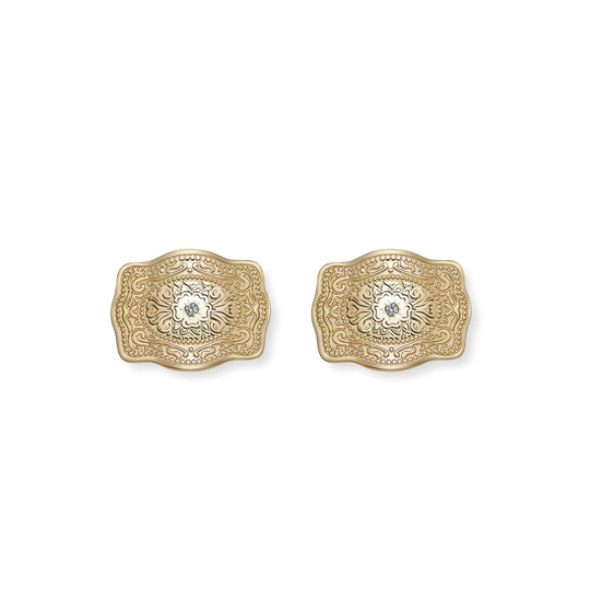 SpurWest Trading Co. Amelia Rose Mini Belt Buckle Earrings