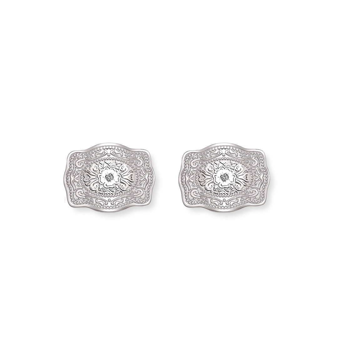 SpurWest Trading Co. Amelia Rose Mini Belt Buckle Earrings