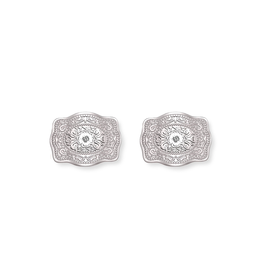 SpurWest Trading Co. Amelia Rose Mini Belt Buckle Earrings
