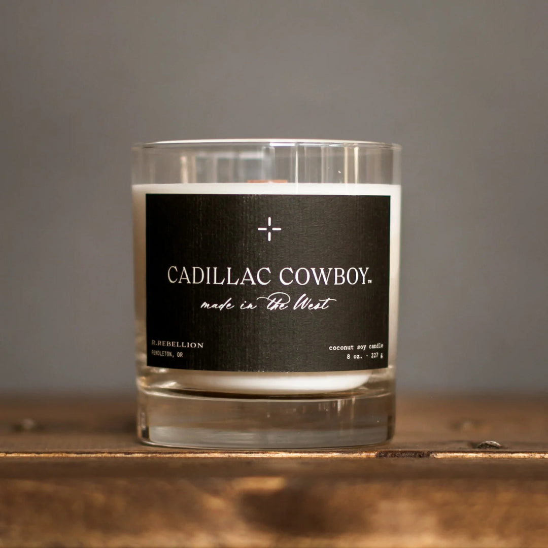 R. Rebellion Cadillac Cowboy Candle 8 oz.