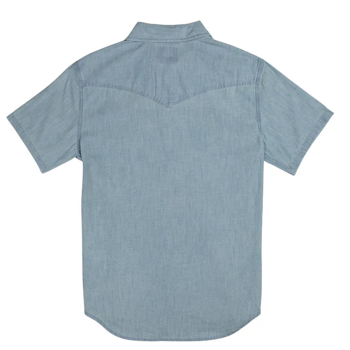 Sendero Provision Co The Wyatt Pearl Snap Short Sleeve Chambray Shirt