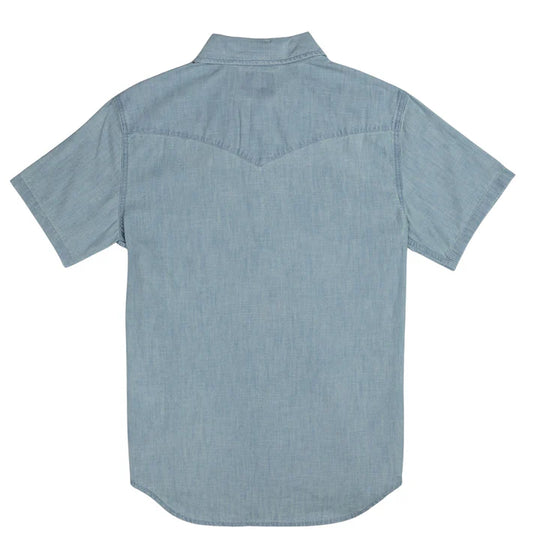 Sendero Provision Co The Wyatt Pearl Snap Short Sleeve Chambray Shirt