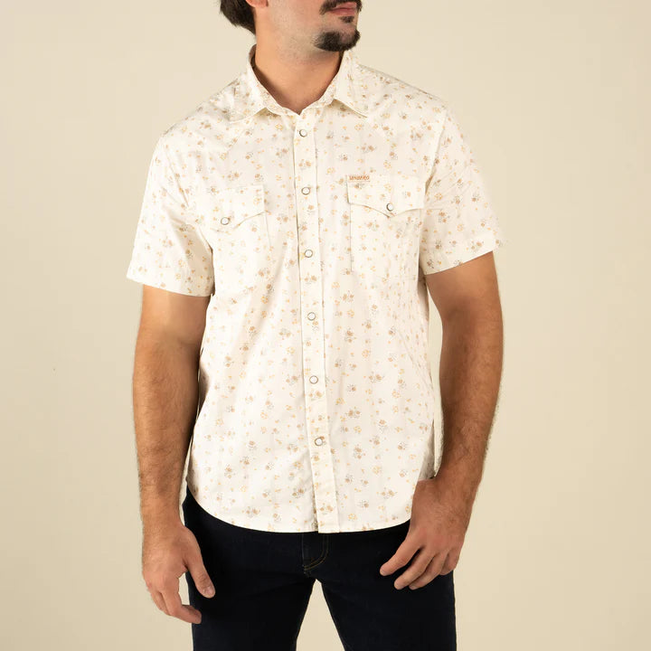 Sendero Provision Co The Wyatt Pearl Snap Short Sleeve Dustbloom Print Shirt