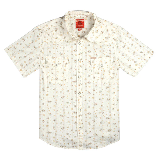 Sendero Provision Co The Wyatt Pearl Snap Short Sleeve Dustbloom Print Shirt