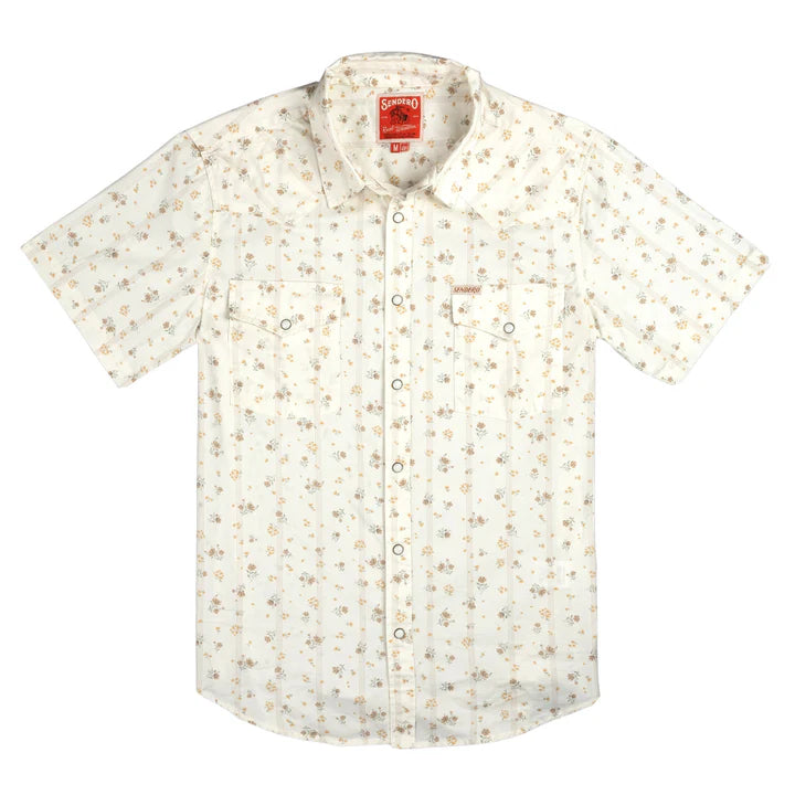 Sendero Provision Co The Wyatt Pearl Snap Short Sleeve Dustbloom Print Shirt