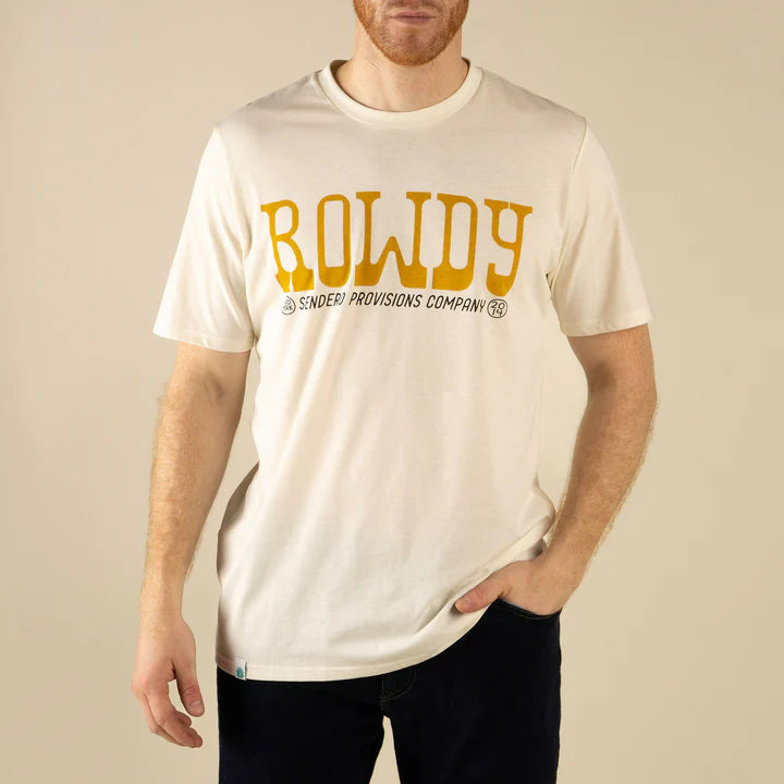 Sendero Provisions Co. Vintage White Rowdy T-Shirt - SPCS125F19