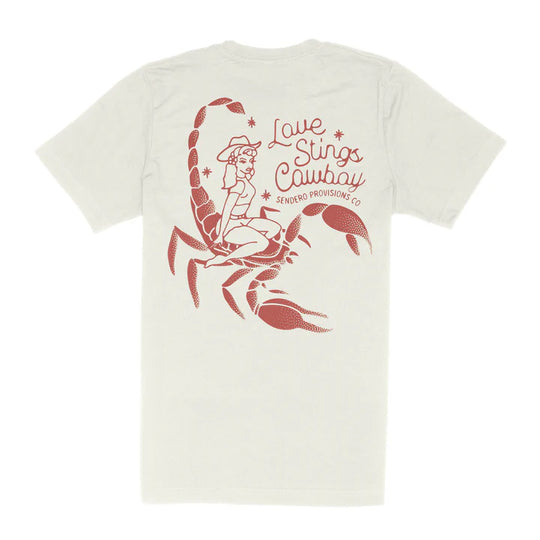 Sendero Provisions Co. Vintage White Love Stings T-Shirt - SPCS125S24B