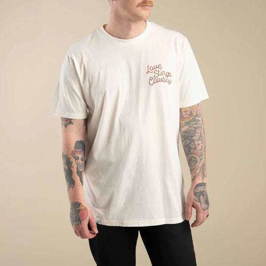 Sendero Provisions Co. Vintage White Love Stings T-Shirt - SPCS125S24B