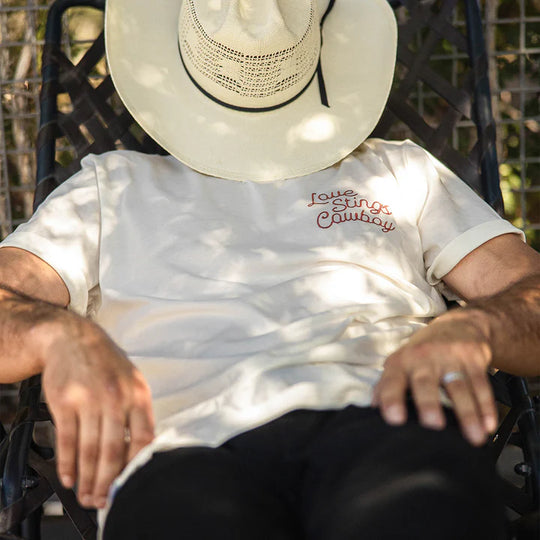 Sendero Provisions Co. Vintage White Love Stings T-Shirt - SPCS125S24B