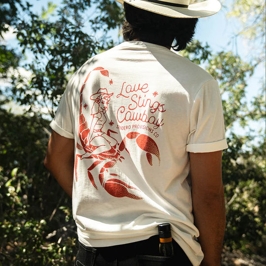 Sendero Provisions Co. Vintage White Love Stings T-Shirt - SPCS125S24B