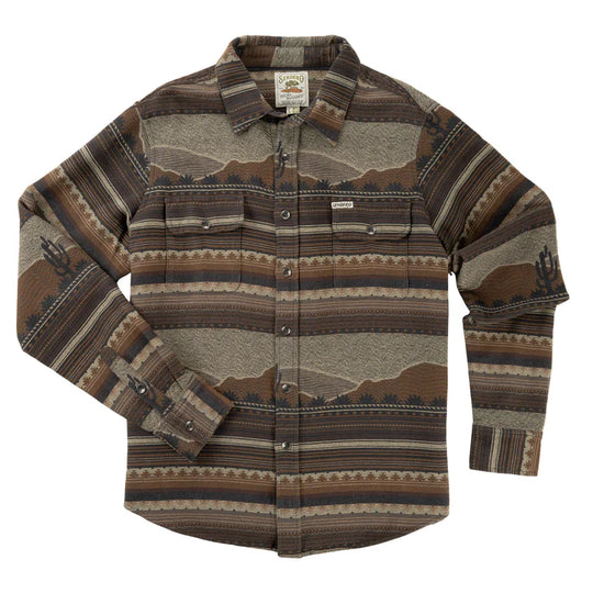 Men's Sendero Provisions Co. Boquillas Sonora Brown Long Sleeve Shirt - SPCS522F13