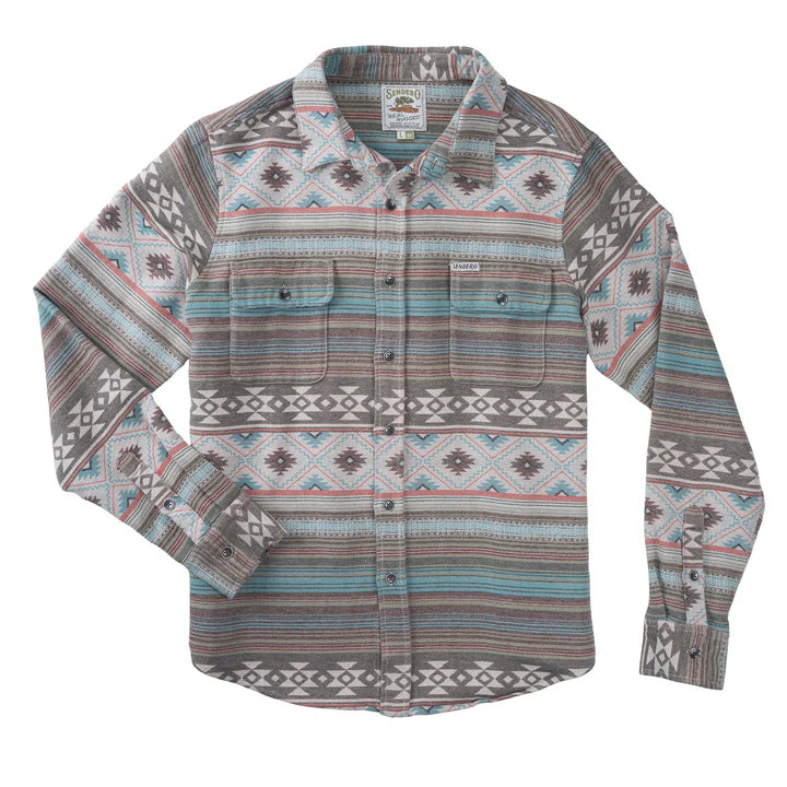 Men's Sendero Provisions Co. Boquillas Green/Clay Long Sleeve Shirt - SPCS522F13
