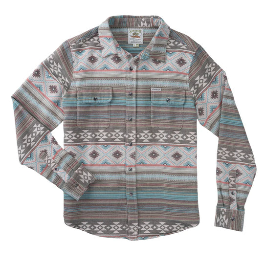 Men's Sendero Provisions Co. Boquillas Green/Clay Long Sleeve Shirt - SPCS522F13