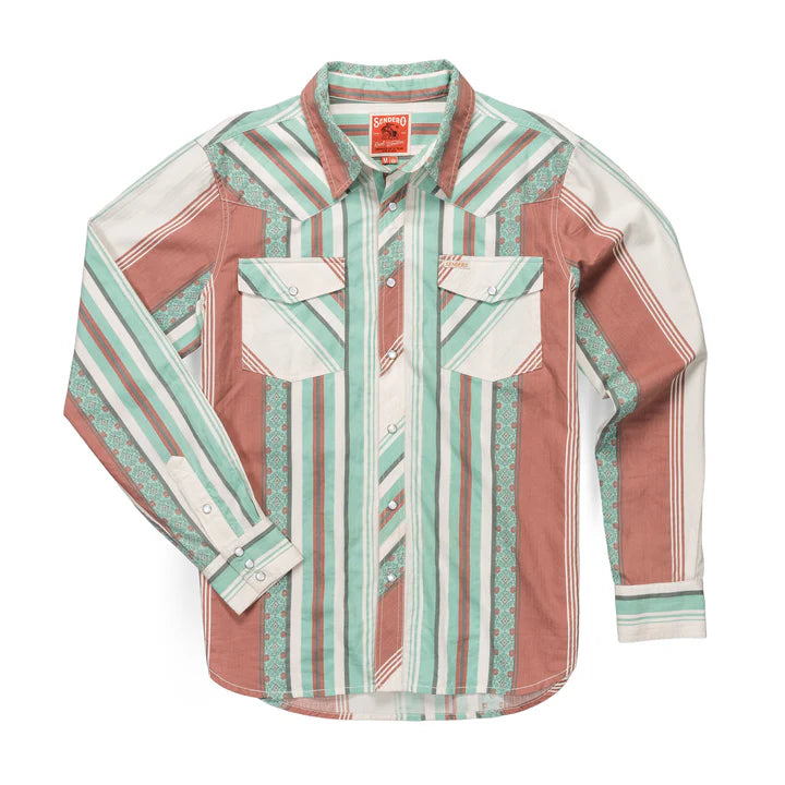 Sendero Provisions Co.  Serape Pearl Snap Shirt - Retro Stripe