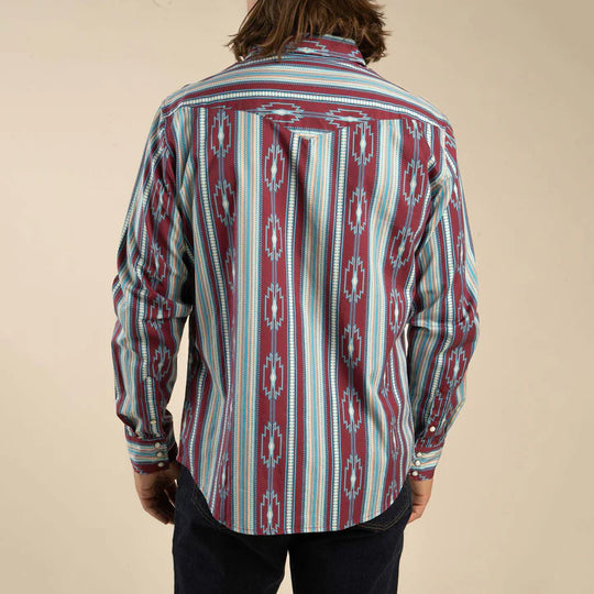 Men's Sendero Provisions Co. Wyatt Pearl Snap Long Sleeve Serape Chevron Strip Tacoma Shirt