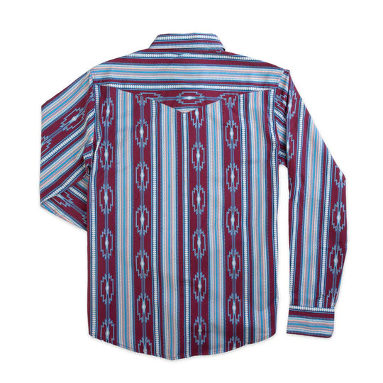 Men's Sendero Provisions Co. Wyatt Pearl Snap Long Sleeve Serape Chevron Strip Tacoma Shirt