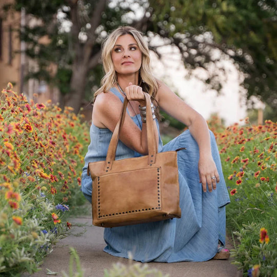 Ladies STS Ranchwear Bandera Tan Simple Tote - STS32443