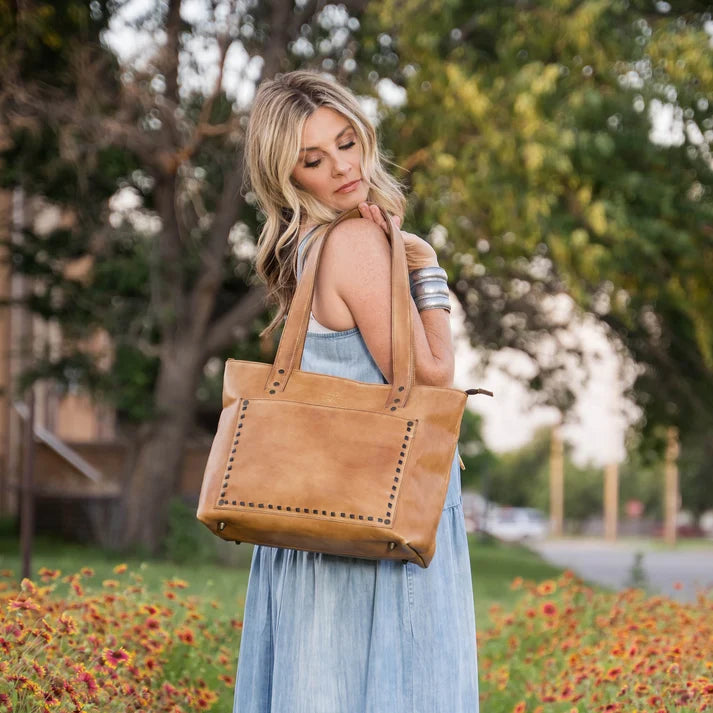Ladies STS Ranchwear Bandera Tan Simple Tote - STS32443
