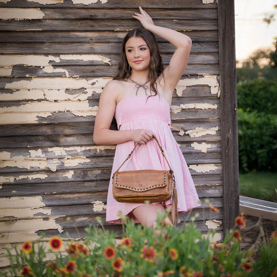Ladies STS Ranchwear Bandera Tan Shoulder Bag - STS32447
