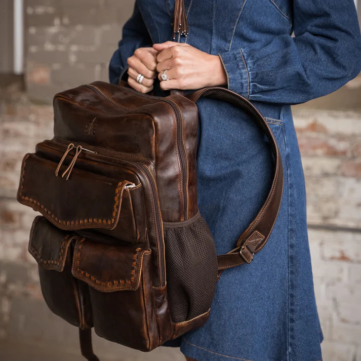Ladies STS Ranchwear Bandera Chocolate Backpack - STS34012