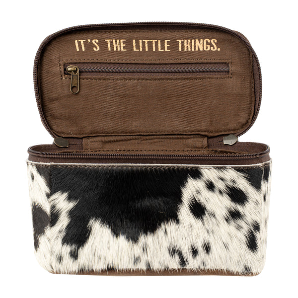 Ladies STS Ranchwear Cowhide Petite Train Case - STS35945