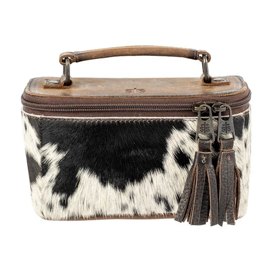 Ladies STS Ranchwear Cowhide Petite Train Case - STS35945