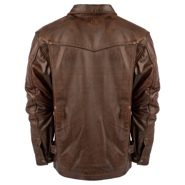 Men's STS Ranchwear Rifleman Deep Bay Leather Jacket - STS5487