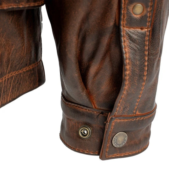 Men's STS Ranchwear Rifleman Deep Bay Leather Jacket - STS5487