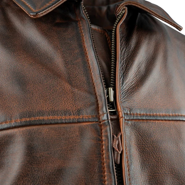 Men's STS Ranchwear Rifleman Deep Bay Leather Jacket - STS5487