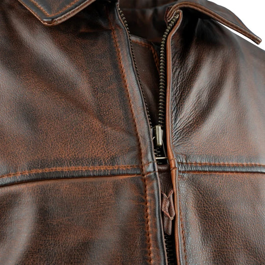 Men's STS Ranchwear Rifleman Deep Bay Leather Jacket - STS5487