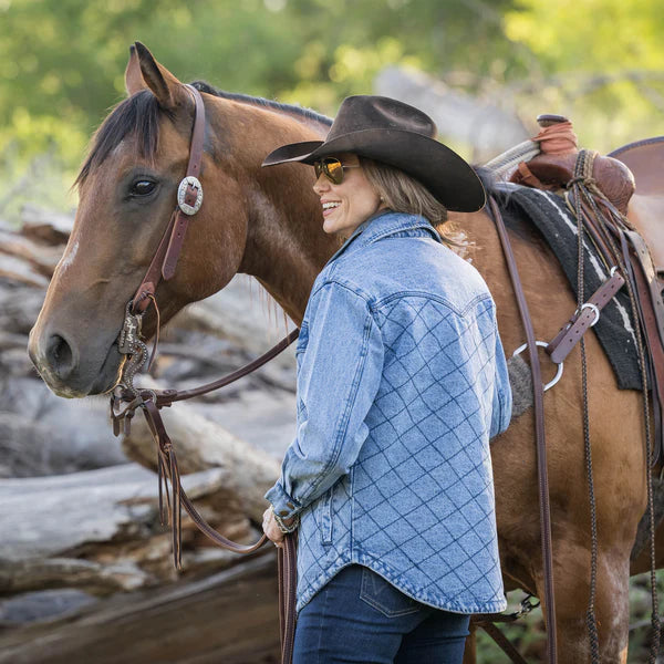 Ladies STS Ranchwear Palo Duro Quilted Denim Jacket - STS9829