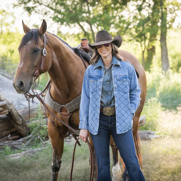 Ladies STS Ranchwear Palo Duro Quilted Denim Jacket - STS9829