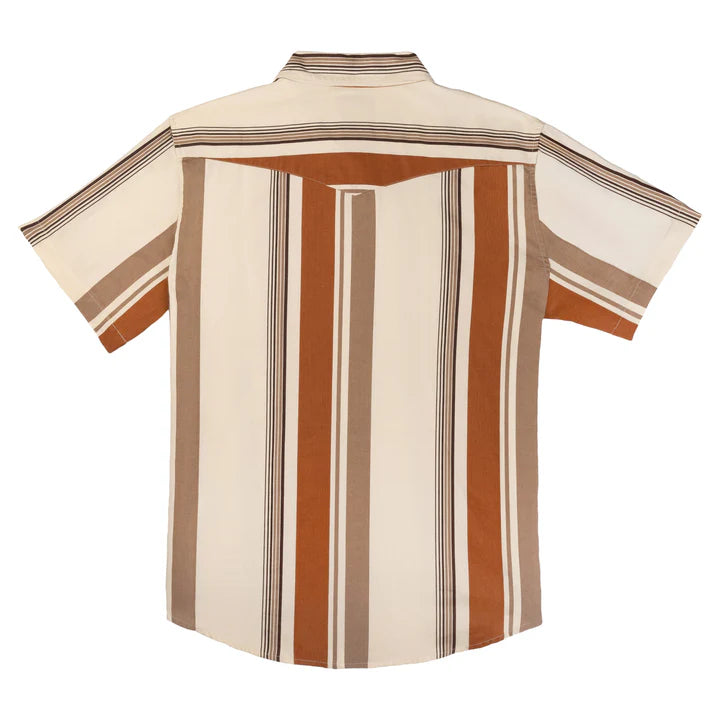 Sendero Provision Co The Wyatt Pearl Snap Short Sleeve Stagecoach Stripe Shirt