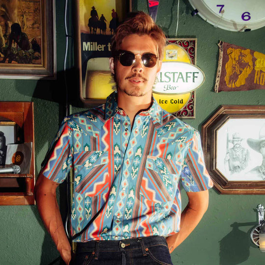The Wyatt Pearl Snap Short Sleeve Nogales Stripe Shirt