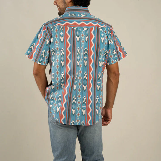 The Wyatt Pearl Snap Short Sleeve Nogales Stripe Shirt