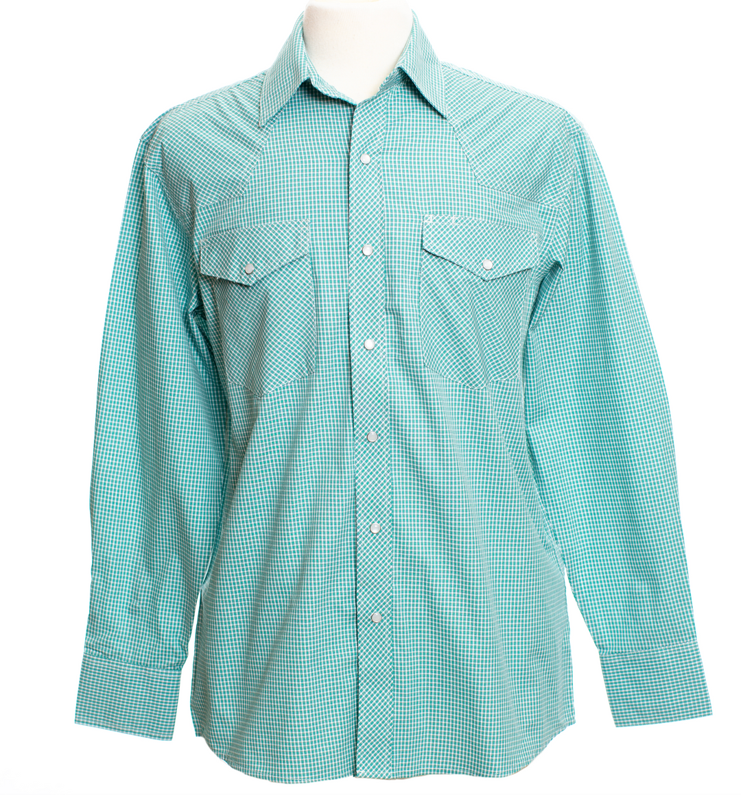 Men's Wyoming Trading Western Green Western Shirt - SP1