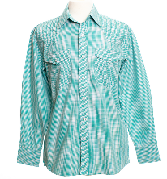 Men's Wyoming Trading Western Green Western Shirt - SP1