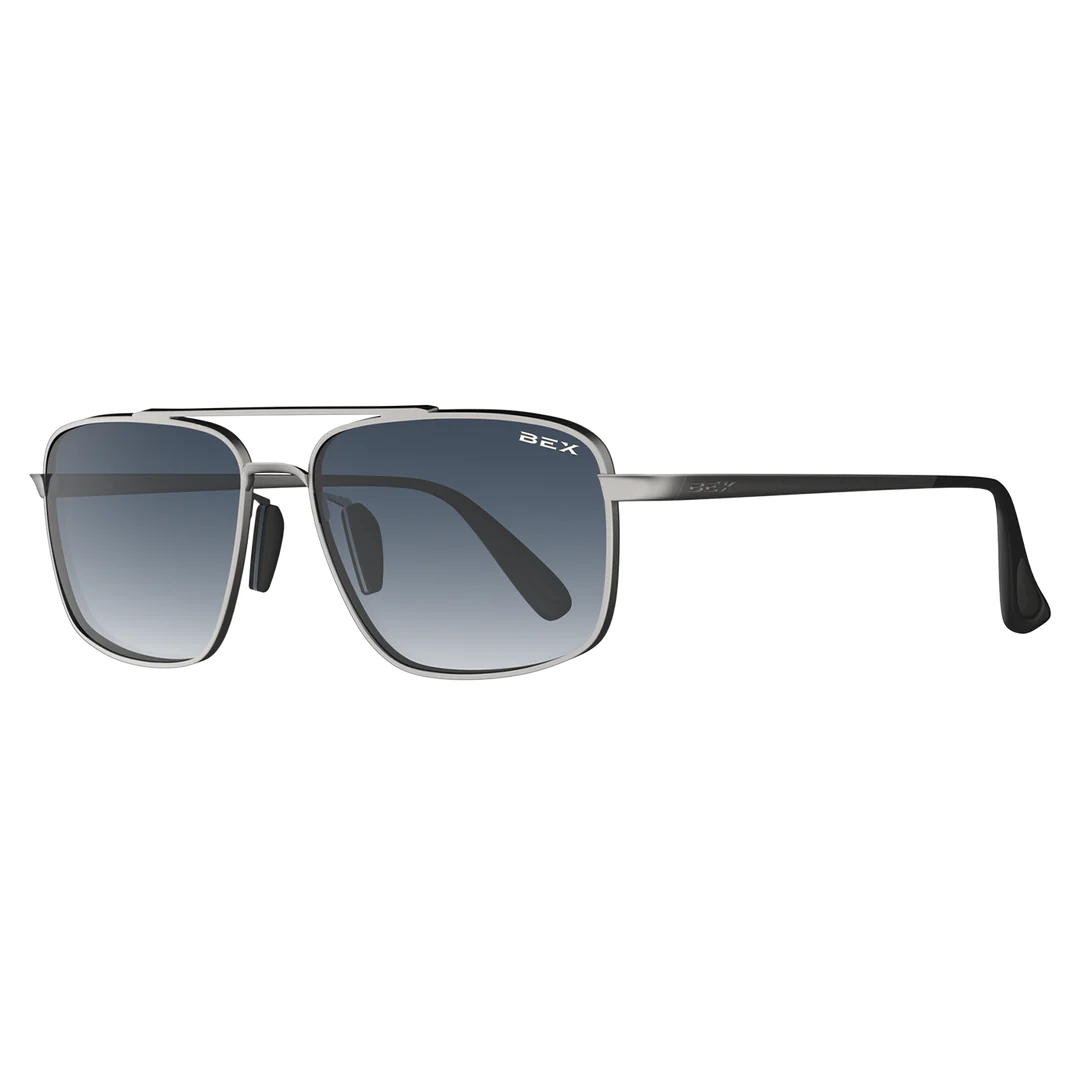 BEX Accel Matte Silver/Sapphire Ombre Sunglasses - S140SLSP