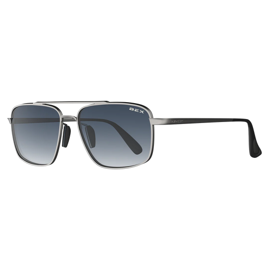 BEX Accel Matte Silver/Sapphire Ombre Sunglasses - S140SLSP