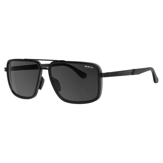 BEX Dusk Matte Black/Gray-Solid Sunglasses - S144BKGY