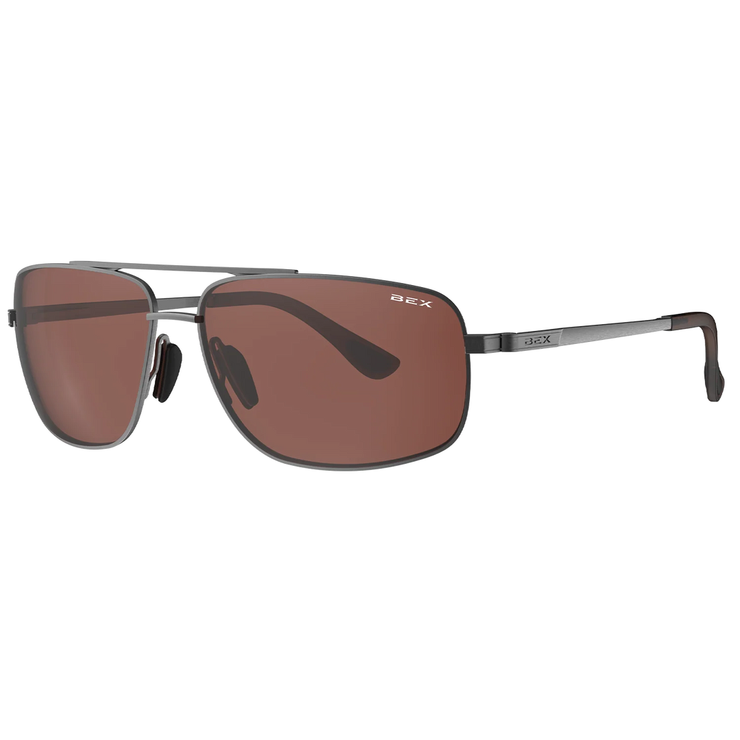 BEX GAMBIT Gunmetal/Brown Sunglasses - S147GB