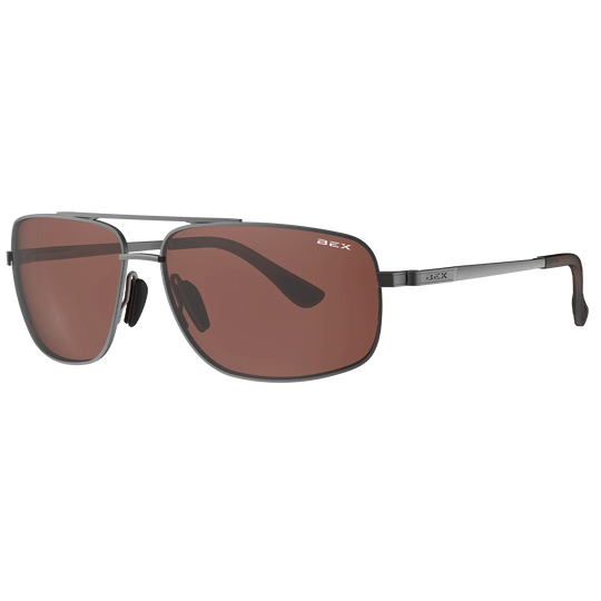 BEX GAMBIT Gunmetal/Brown Sunglasses - S147GB