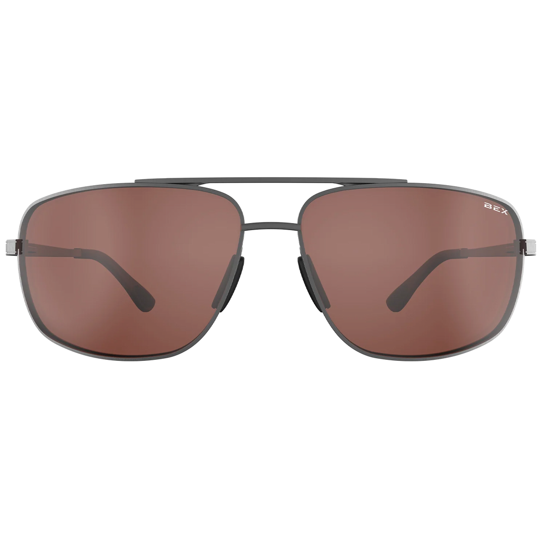 BEX GAMBIT Gunmetal/Brown Sunglasses - S147GB