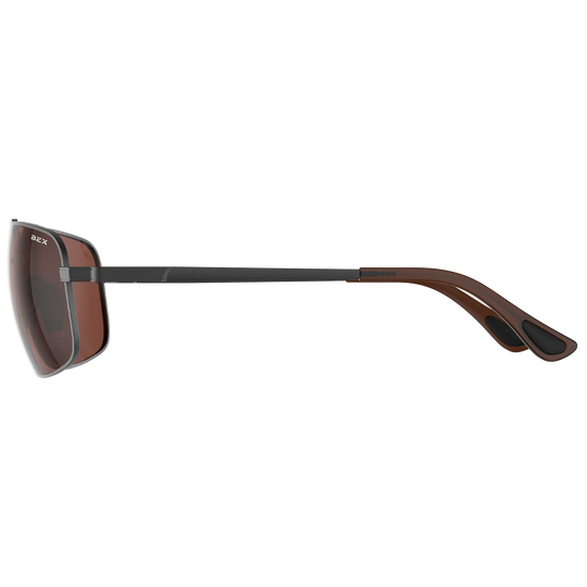 BEX GAMBIT Gunmetal/Brown Sunglasses - S147GB