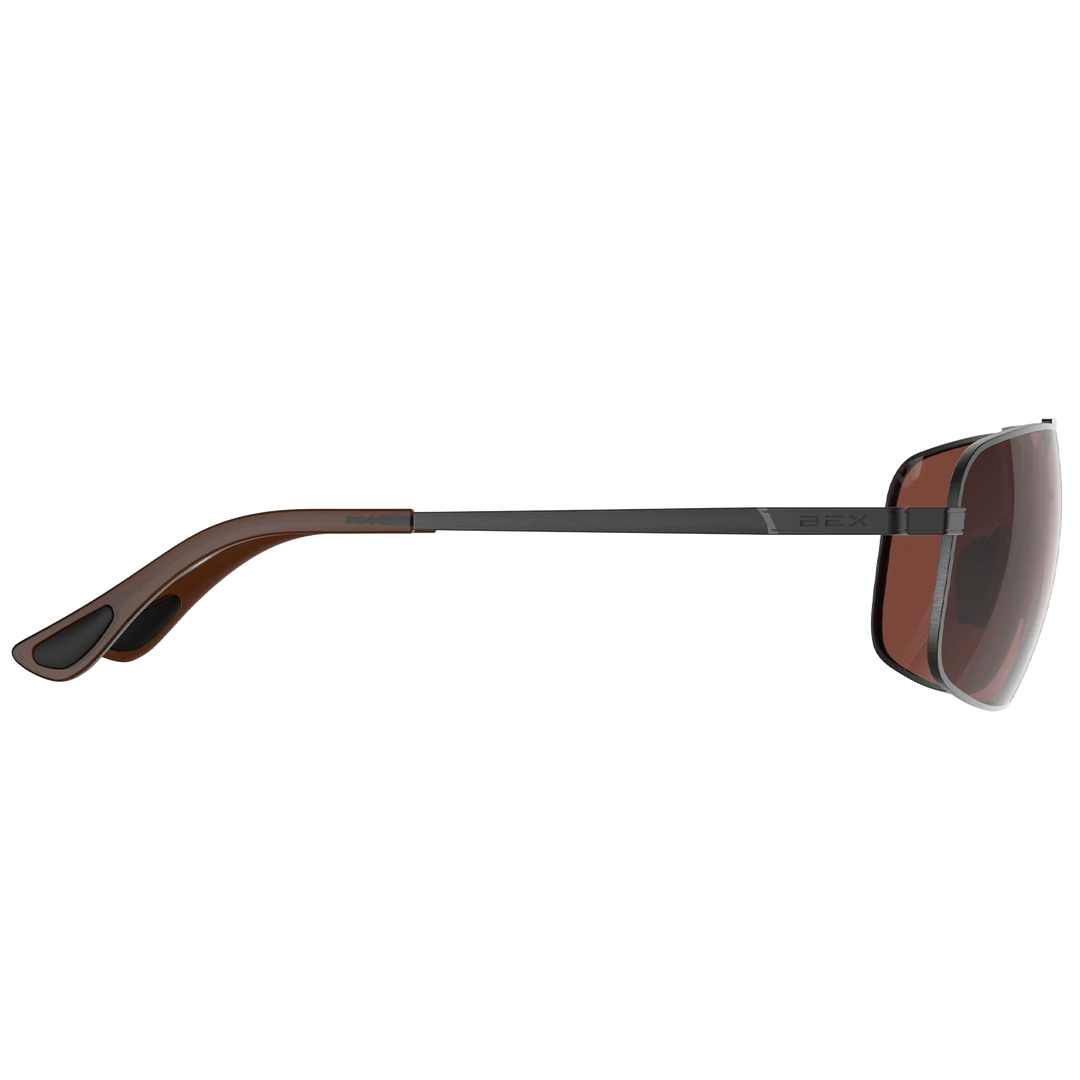 BEX GAMBIT Gunmetal/Brown Sunglasses - S147GB