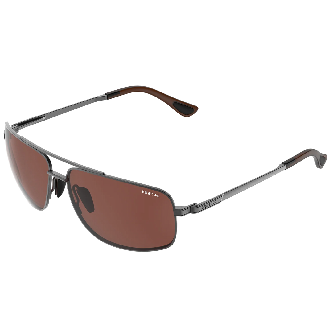 BEX GAMBIT Gunmetal/Brown Sunglasses - S147GB
