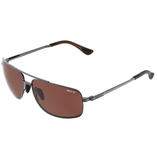 BEX GAMBIT Gunmetal/Brown Sunglasses - S147GB