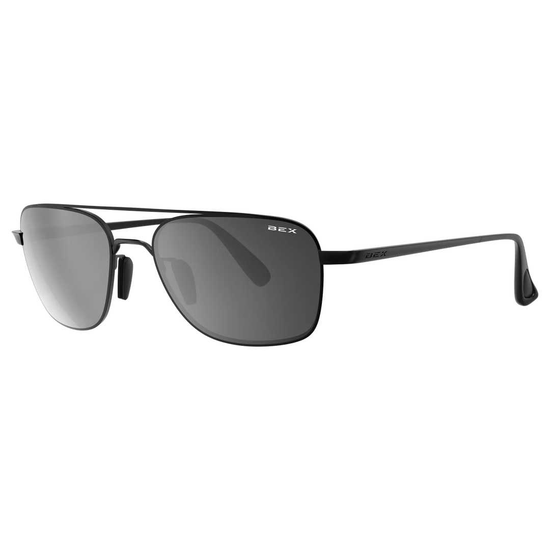 BEX Mach Matte Black Gray/Silver Sunglasses - S115MBGS