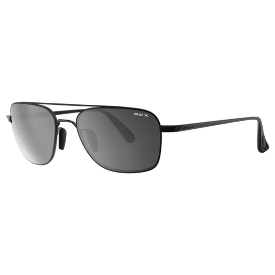 BEX Mach Matte Black Gray/Silver Sunglasses - S115MBGS